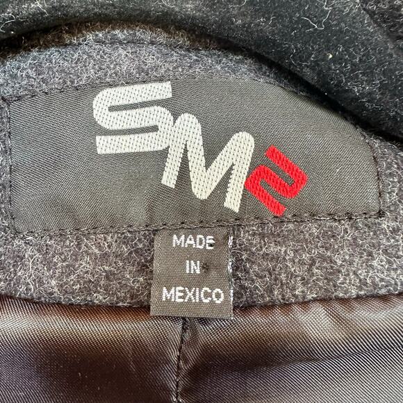 VTG 100% Wool Charcoal Gray Overcoat Womens SZ L Heavy Lined Winter Long Coat - Picture 6 of 10